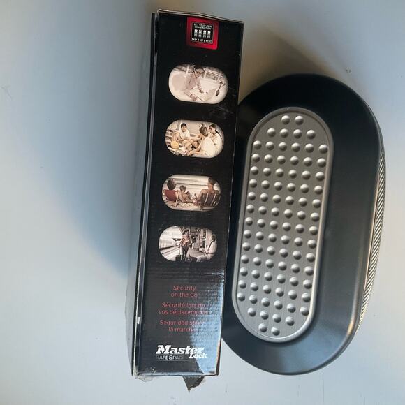 Master Lock Portable Small Lock Box, Personal Travel Safe, 5900D, Black & Silver - Picture 5 of 7